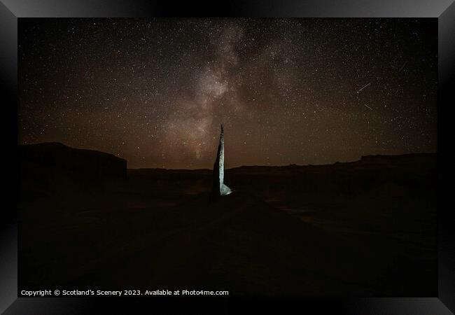 The Spire with the milky way, Utah, USA. Framed Print by Scotland's Scenery