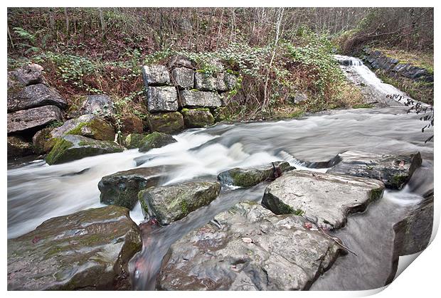 Rushing Water Print by Steve Purnell