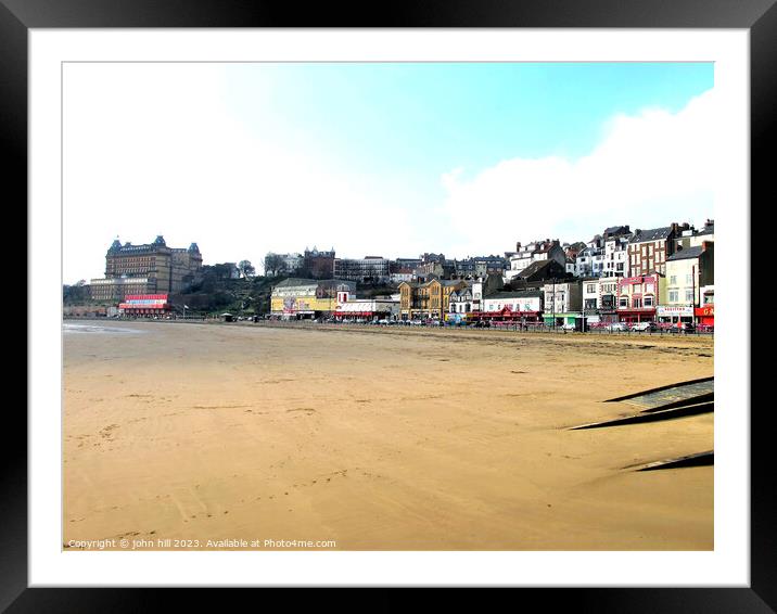 Seafront in November, Scarborough, Yorkshire, UK. Framed Mounted Print by john hill