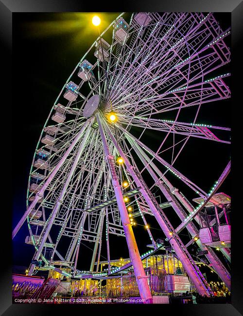The Ferris Wheel Framed Print by Jane Metters