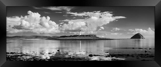 Pladda Island - - Black and White Edition Framed Print by Dave Bowman