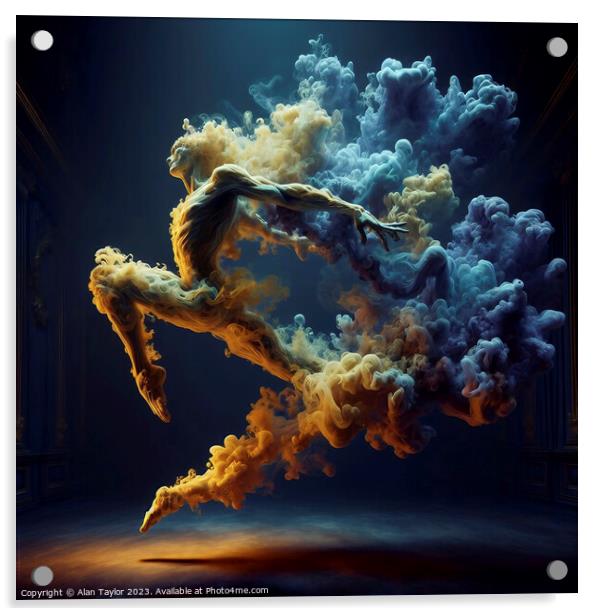 Smoke Dancer 004 Acrylic by Alan Taylor