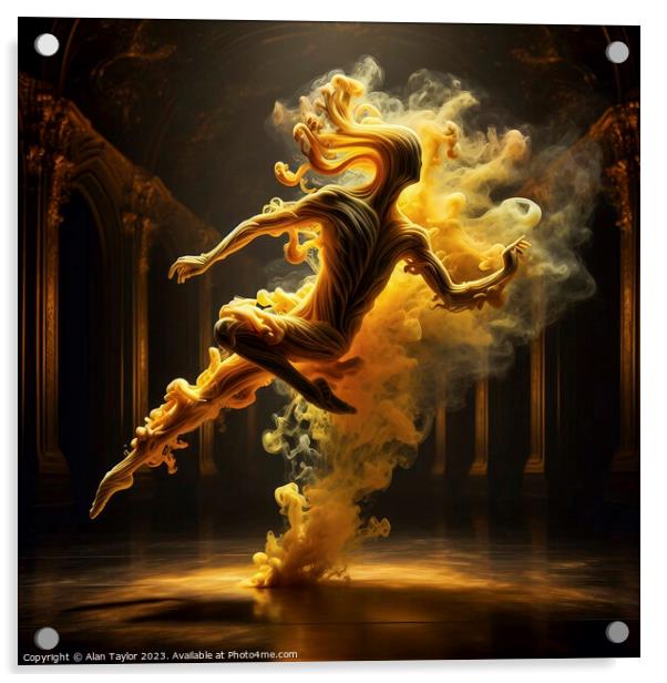 Smoke Dancer 007 Acrylic by Alan Taylor