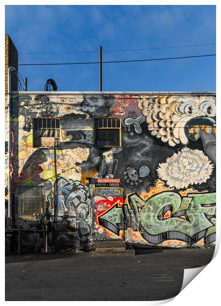 Cooke St Graffiti Color Version No 2 Print by Brian Carson