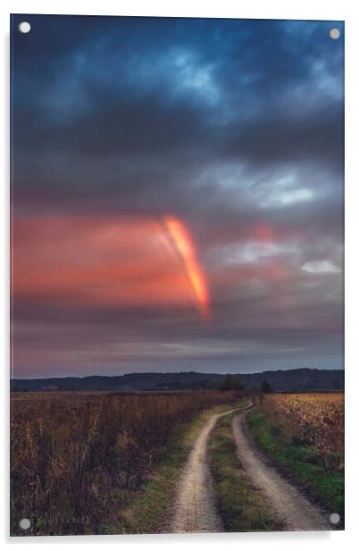 Evening rainbow Acrylic by Dejan Travica