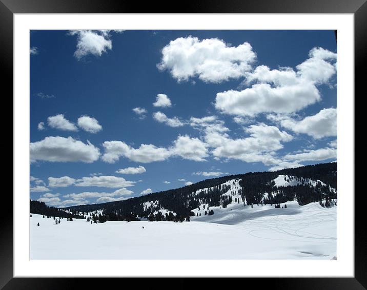 Snowmobile Paradise Framed Mounted Print by Mariah Porter
