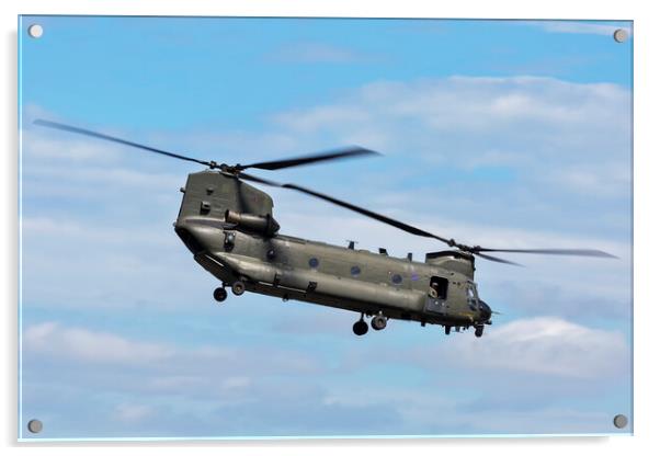 RAF CH47 Chinook Helicopter Acrylic by Derek Beattie