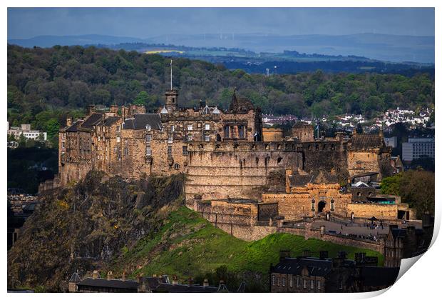 Edinburgh Castle In Scotland Print by Artur Bogacki