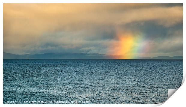 Firebow over Moray Firth Print by Tom McPherson