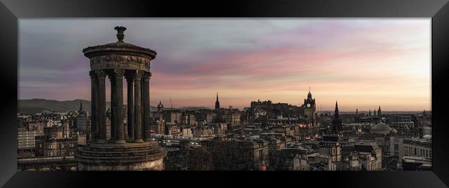 Edinburgh Skyline Panorama  Framed Print by Anthony McGeever