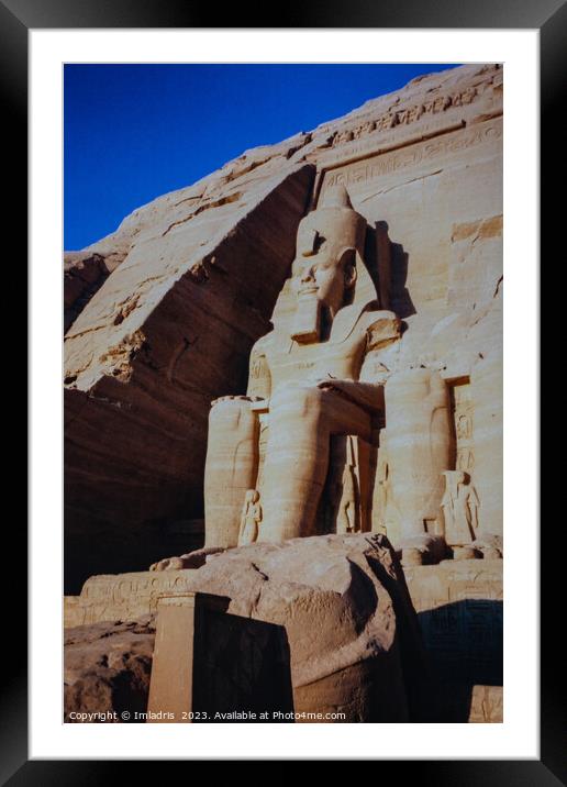 Ramesses II, Abu Simbel, Egypt Framed Mounted Print by Imladris 