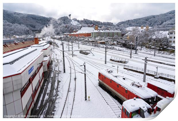 Innsbruck Snow Depot Print by Rob Hawkins