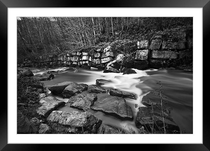 Rushing Water Framed Mounted Print by Steve Purnell