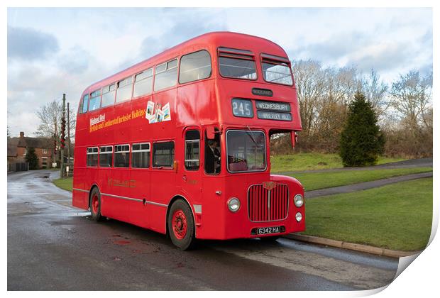 Double decker bus Print by Alan Tunnicliffe