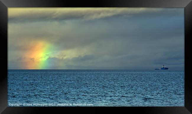 Firebow on the Moray Firth Framed Print by Tom McPherson