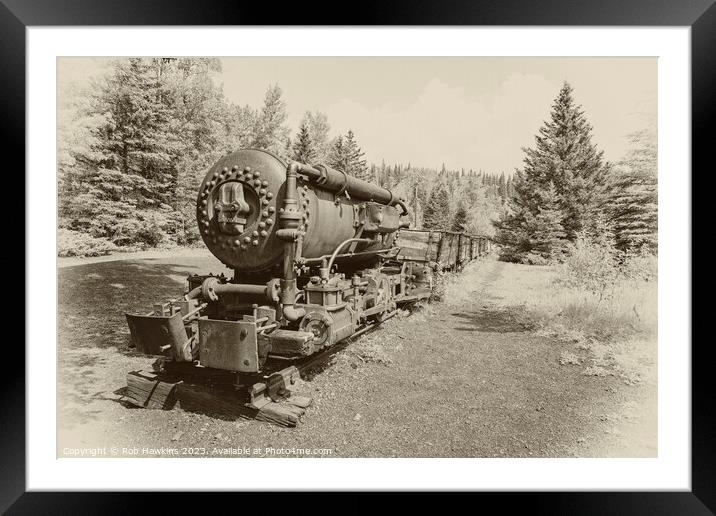Old Minnewanka Mine Train  Framed Mounted Print by Rob Hawkins