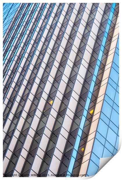 Office windows in San Francisco Print by Martin Williams
