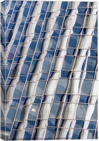 Reflections in Office windows in San Francisco Canvas Print by Martin Williams
