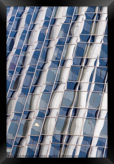 Reflections in Office windows in San Francisco Framed Print by Martin Williams