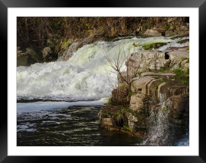 Waterfall in Almonte, ON Framed Mounted Print by Stephanie Moore