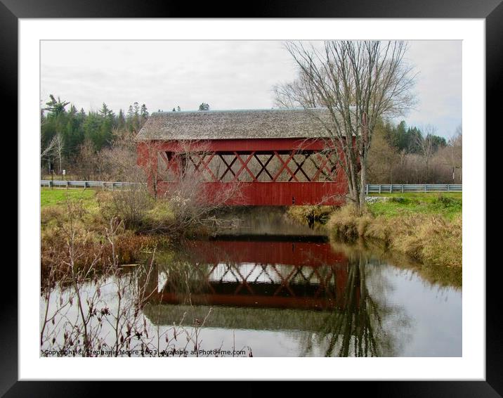 Covered Bridge Framed Mounted Print by Stephanie Moore