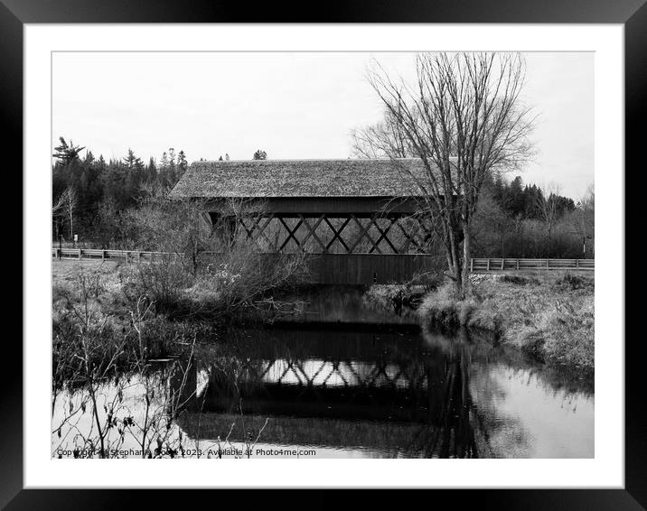 Abstract Covered Bridge Framed Mounted Print by Stephanie Moore