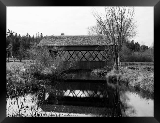 Abstract Covered Bridge Framed Print by Stephanie Moore