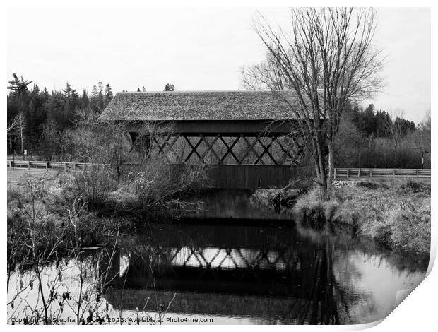 Abstract Covered Bridge Print by Stephanie Moore