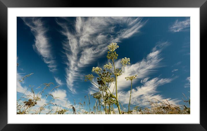 dramatic clouds Framed Mounted Print by Simon Johnson
