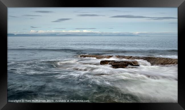 Serene Seascape on Moray Firth Framed Print by Tom McPherson