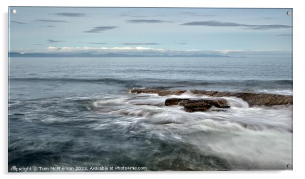 Serene Seascape on Moray Firth Acrylic by Tom McPherson