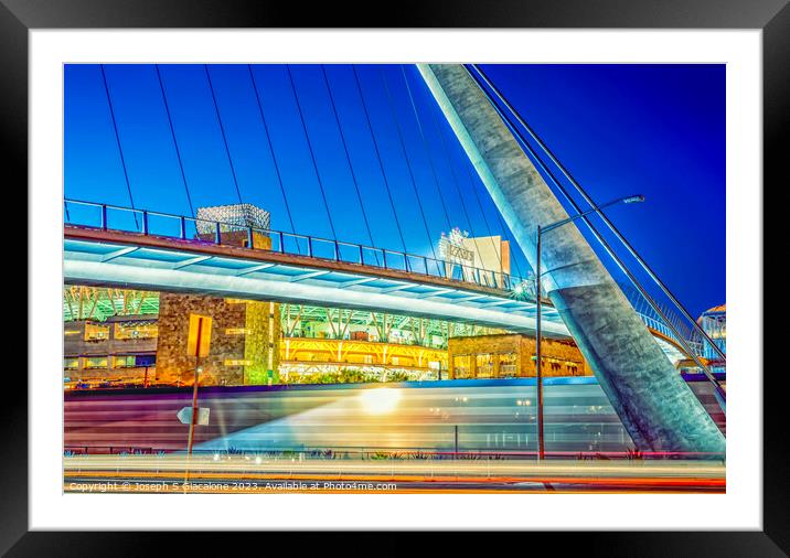 A Downtown Blur Framed Mounted Print by Joseph S Giacalone