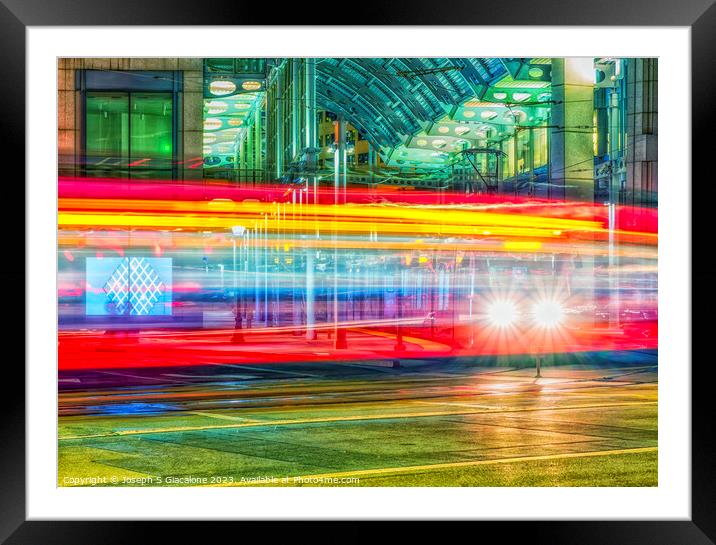 The Bright Lights of Downtown Framed Mounted Print by Joseph S Giacalone