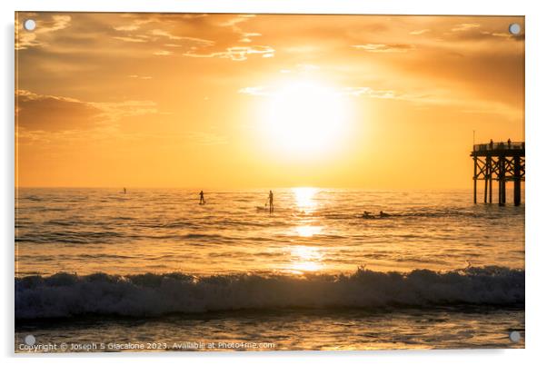 Bright Summer Sunset - San Diego, California Acrylic by Joseph S Giacalone