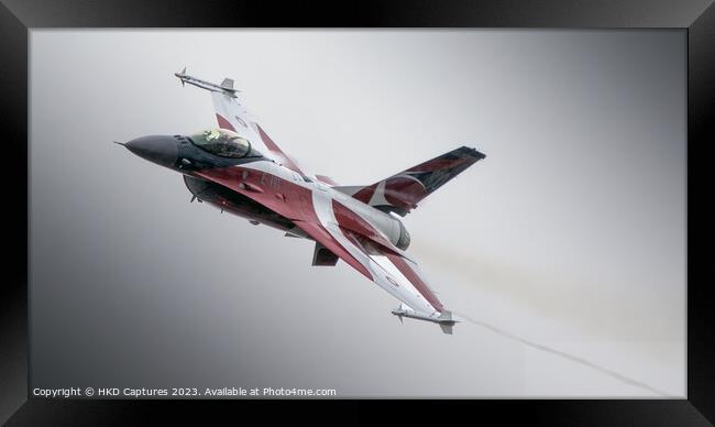 The Royal Danish Airforce F-16 at Riat 2023 Framed Print by HKD Captures
