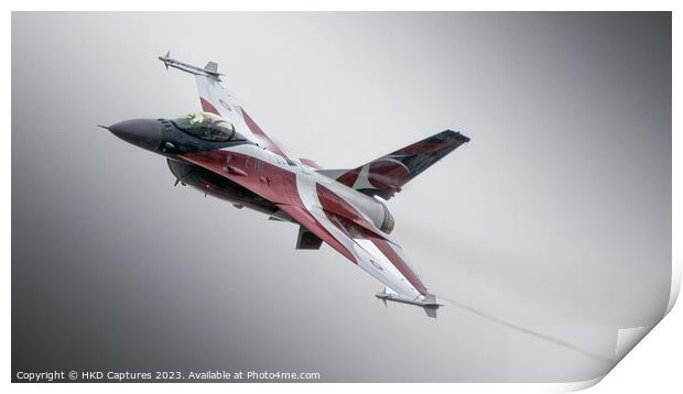 The Royal Danish Airforce F-16 at Riat 2023 Print by HKD Captures