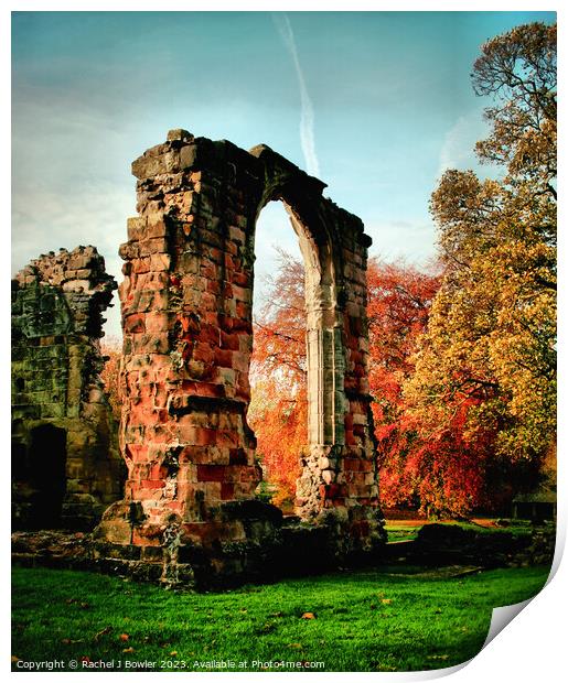 Priory Ruins Print by RJ Bowler