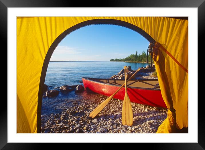 Campsite Framed Mounted Print by Dave Reede