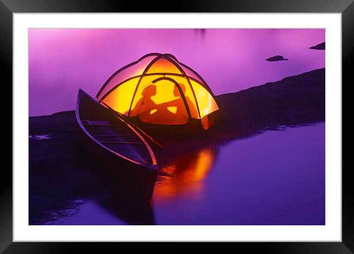 Romance at the Lake Framed Mounted Print by Dave Reede