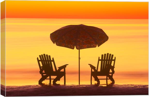 At the Beach Canvas Print by Dave Reede