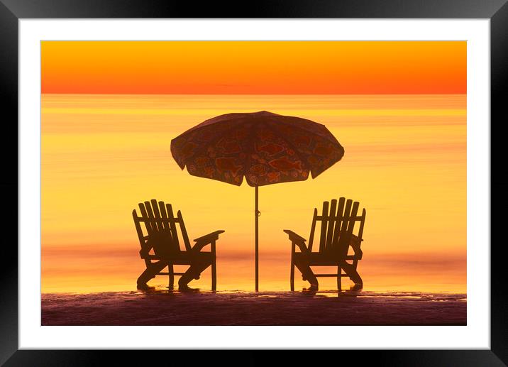 At the Beach Framed Mounted Print by Dave Reede