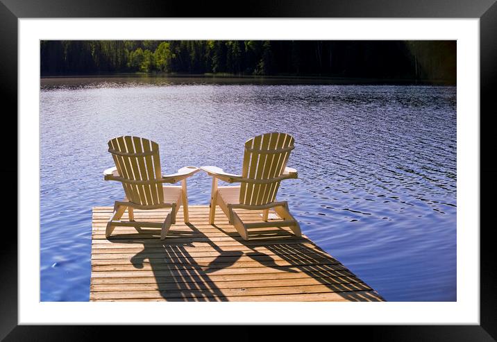 Two is Company at the Lake Framed Mounted Print by Dave Reede