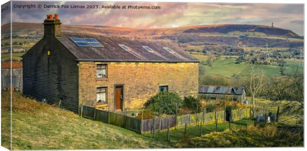 Holcombe hill and peel tower Canvas Print by Derrick Fox Lomax