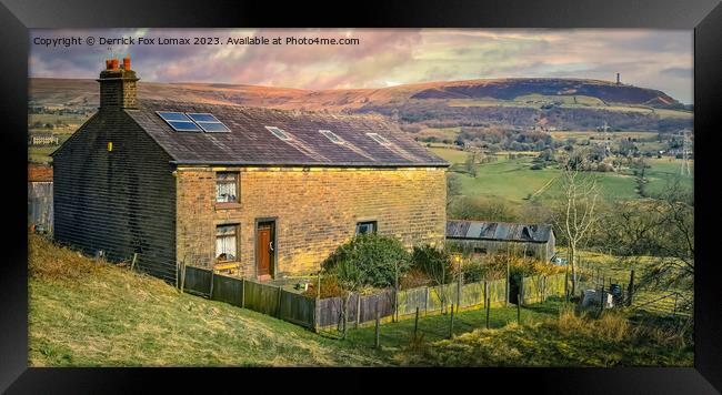 Holcombe hill and peel tower Framed Print by Derrick Fox Lomax