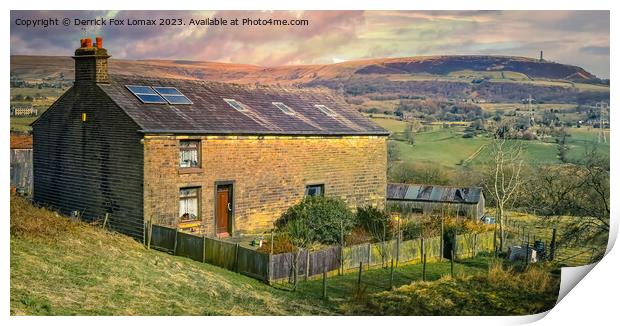 Holcombe hill and peel tower Print by Derrick Fox Lomax