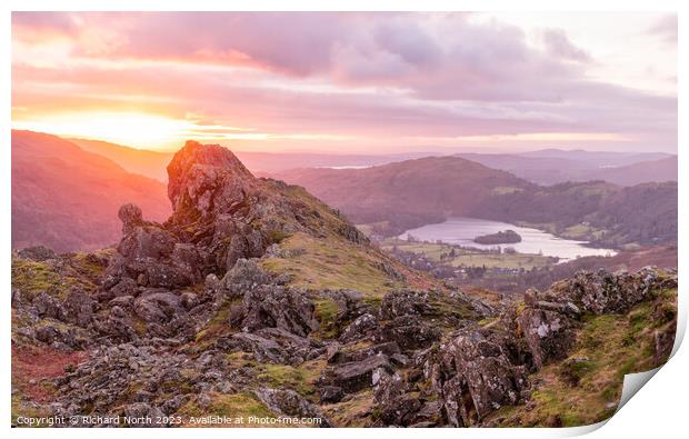 A Lake District Sunrise Print by Richard North