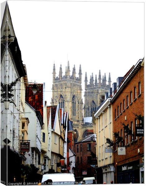 Low Petergate, York, Yorkshire. Canvas Print by john hill