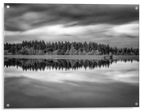 Redmires Reservoir, Peak District  Acrylic by Darren Galpin