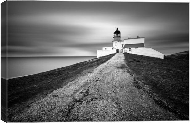 Stoer Head Lighthouse Canvas Print by Dave Bowman