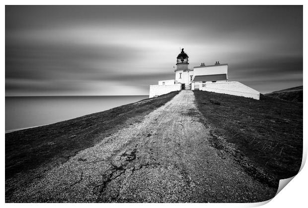 Stoer Head Lighthouse Print by Dave Bowman